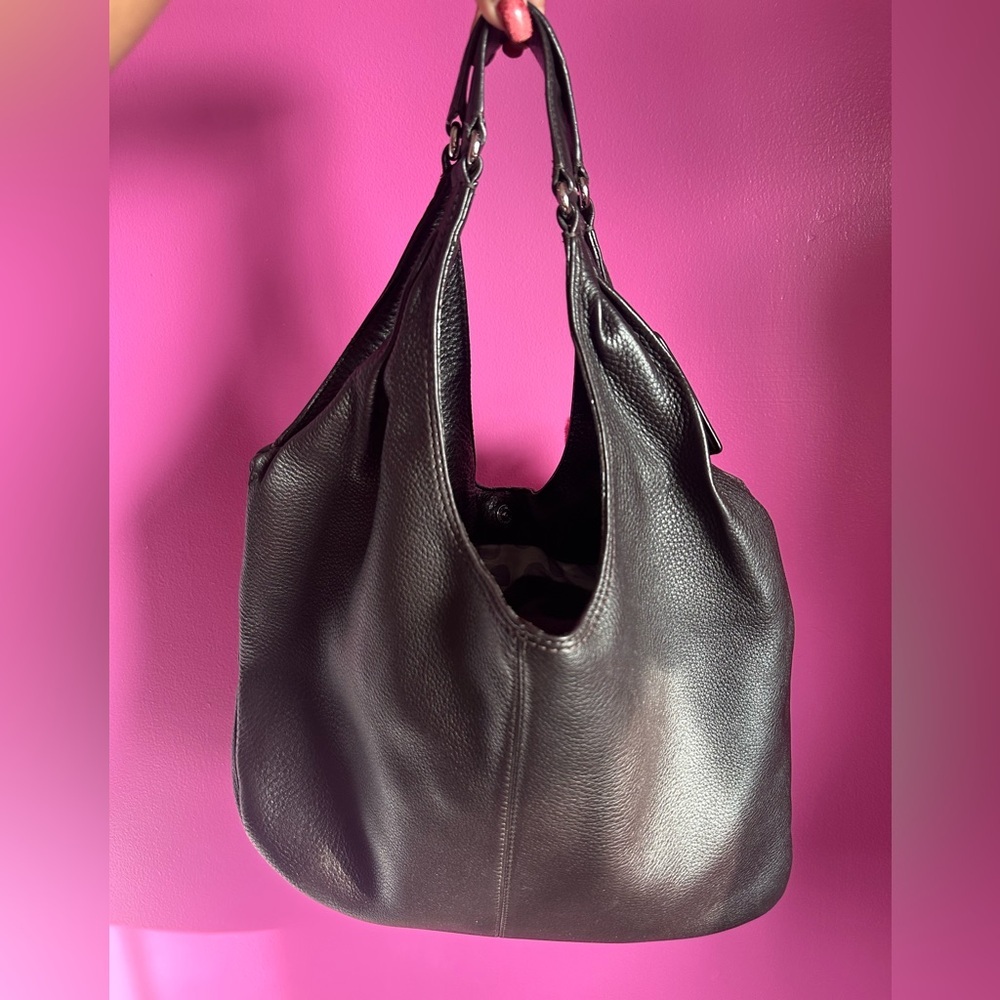 Coach Dark Brown Medium Scout Hobo leather handbag - Picture 6 of 9